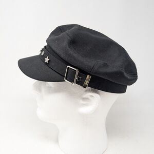 Women's Beret Black Star Hat Fiddler Sailor British Retro Fashion Hot Topic Goth
